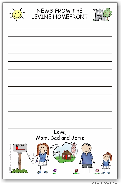 Pen At Hand Stick Figures - Large Full Color Notepads (Camp Home)